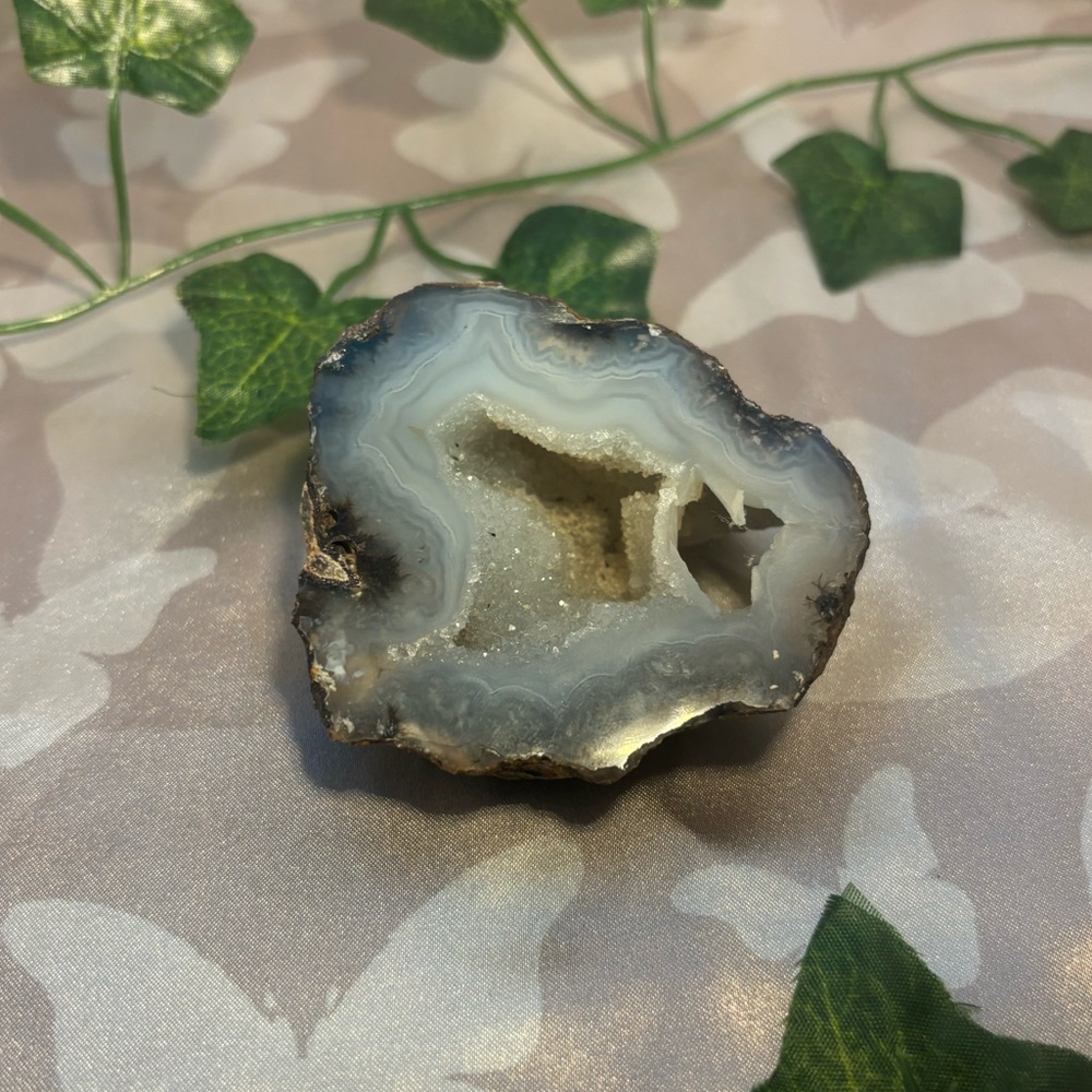 Druzy agate geode crystal